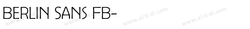 Berlin Sans FB字体转换
